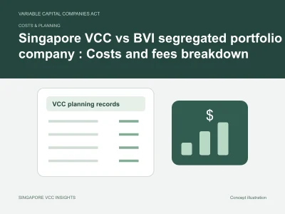 Costs & planning illustration for Singapore VCC vs BVI segregated portfolio company