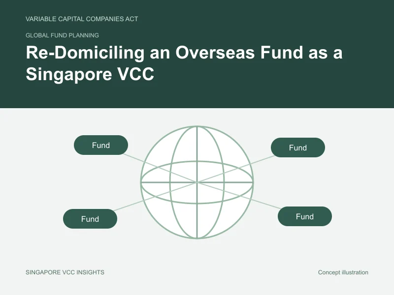 Global fund planning illustration for Re-Domiciling an Overseas Fund as a Singapore VCC