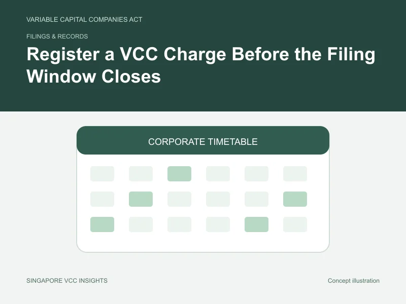 Filings & records illustration for Register a VCC Charge Before the Filing Window Closes