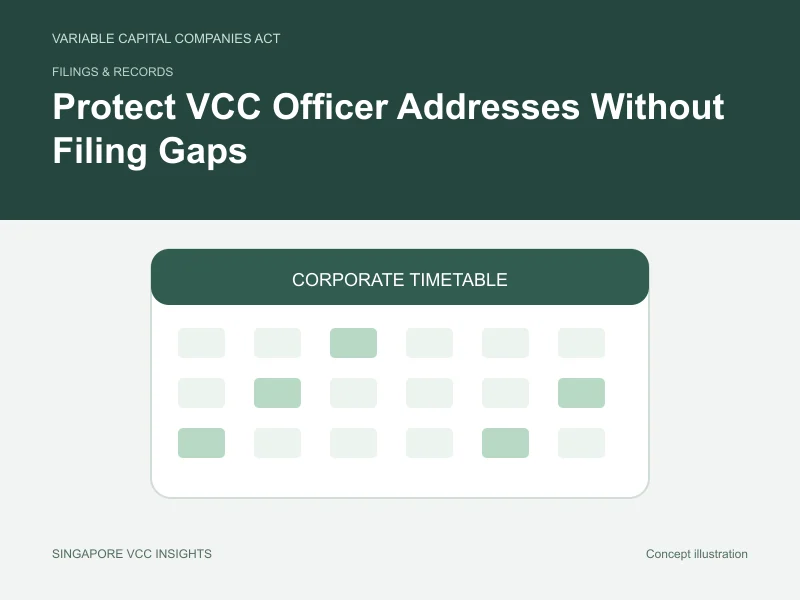 Filings & records illustration for Protect VCC Officer Addresses Without Filing Gaps