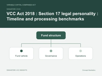 Singapore VCCs illustration for VCC Act 2018 : Section 17 legal personality : Timeline and processing benchmarks