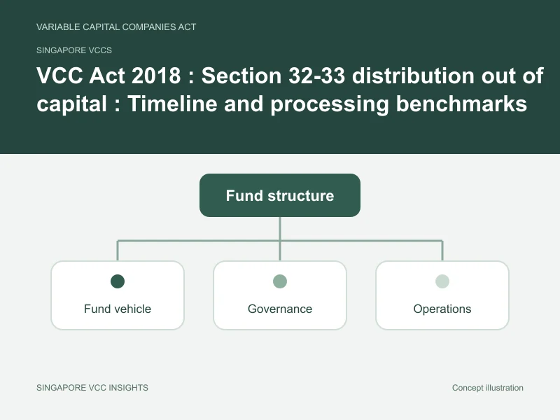 Singapore VCCs illustration for VCC Act 2018 : Section 32-33 distribution out of capital : Timeline and processing benchmarks