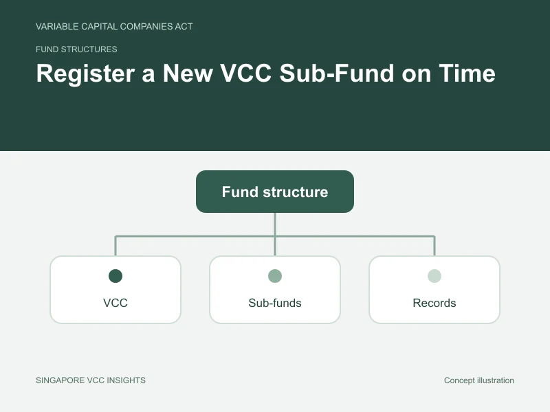 Fund structures illustration for Register a New VCC Sub-Fund on Time