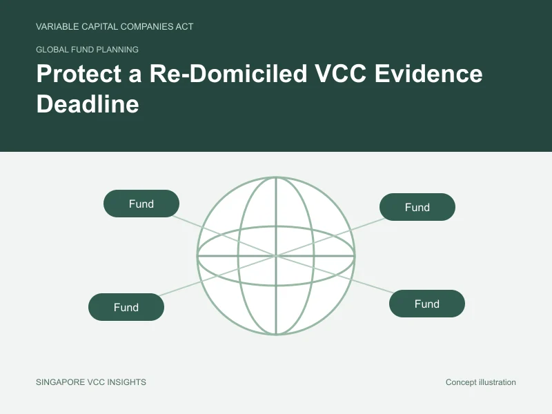 Global fund planning illustration for Protect a Re-Domiciled VCC Evidence Deadline