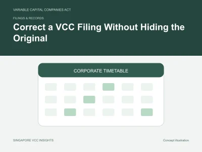 Filings & records illustration for Correct a VCC Filing Without Hiding the Original