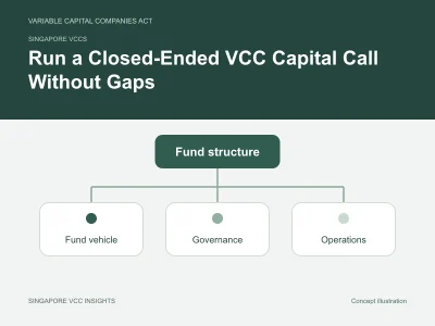 Singapore VCCs illustration for Run a Closed-Ended VCC Capital Call Without Gaps