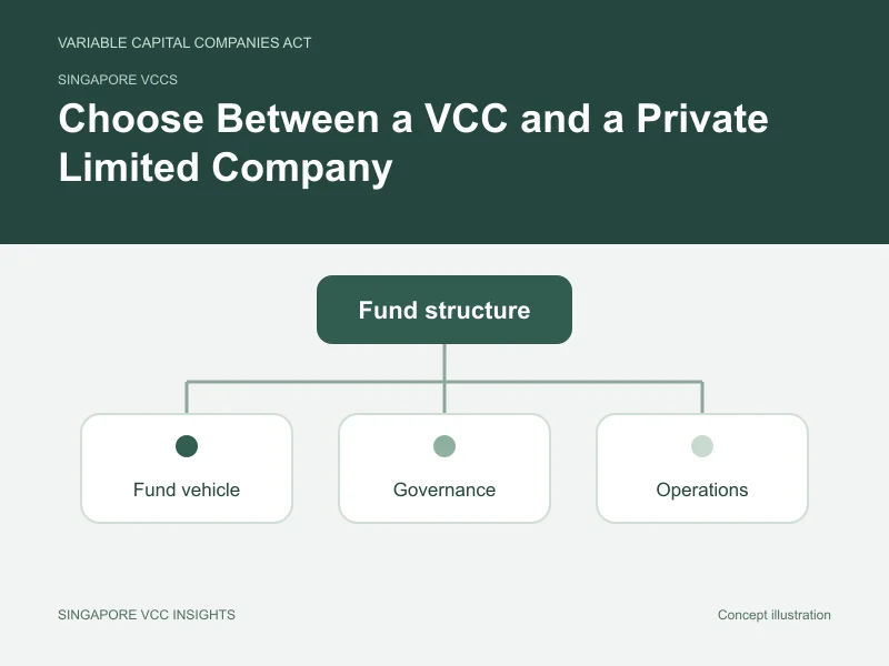 Singapore VCCs illustration for Choose Between a VCC and a Private Limited Company