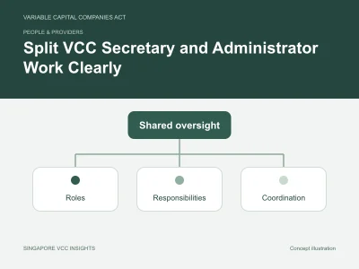 People & providers illustration for Split VCC Secretary and Administrator Work Clearly