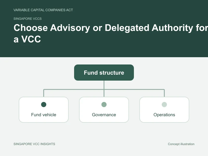 Singapore VCCs illustration for Choose Advisory or Delegated Authority for a VCC