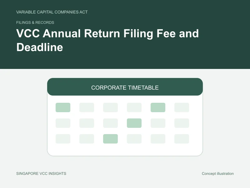 Filings & records illustration for VCC Annual Return Filing Fee and Deadline
