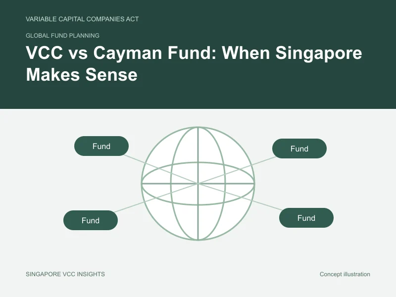 Global fund planning illustration for VCC vs Cayman Fund: When Singapore Makes Sense