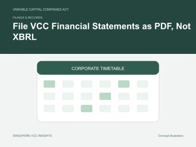 Filings & records illustration for File VCC Financial Statements as PDF, Not XBRL