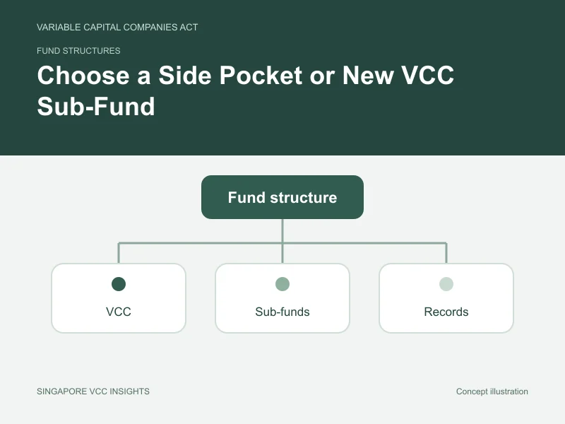Fund structures illustration for Choose a Side Pocket or New VCC Sub-Fund