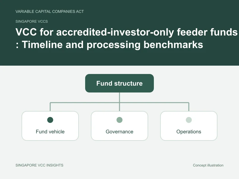 Singapore VCCs illustration for VCC for accredited-investor-only feeder funds : Timeline and processing benchmarks