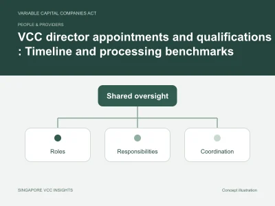 People & providers illustration for VCC director appointments and qualifications : Timeline and processing benchmarks