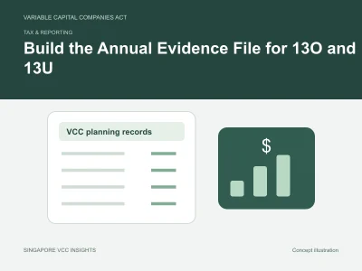 Tax & reporting illustration for Build the Annual Evidence File for 13O and 13U