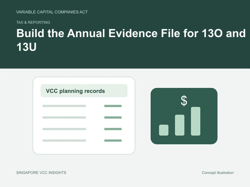 Tax & reporting illustration for Build the Annual Evidence File for 13O and 13U