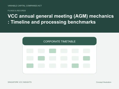Filings & records illustration for VCC annual general meeting (AGM) mechanics : Timeline and processing benchmarks