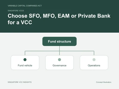 Singapore VCCs illustration for Choose SFO, MFO, EAM or Private Bank for a VCC