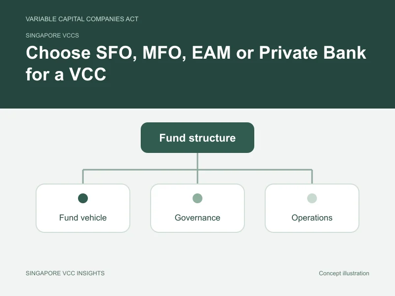 Singapore VCCs illustration for Choose SFO, MFO, EAM or Private Bank for a VCC