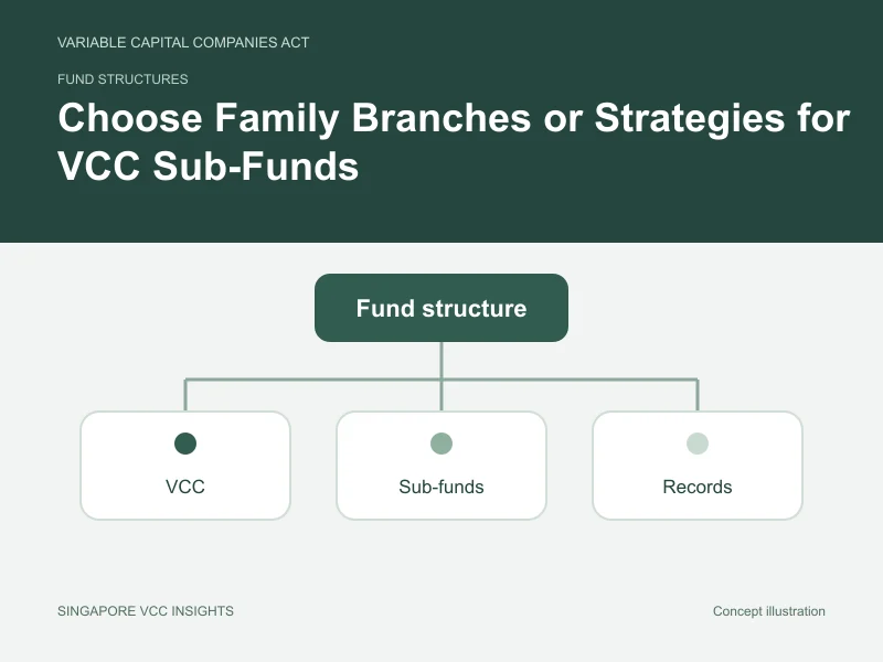 Fund structures illustration for Choose Family Branches or Strategies for VCC Sub-Funds