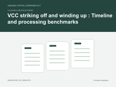 Closure & restructuring illustration for VCC striking off and winding up : Timeline and processing benchmarks