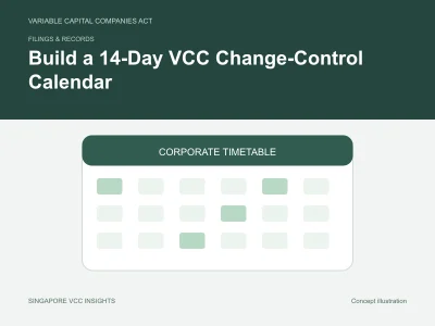 Filings & records illustration for Build a 14-Day VCC Change-Control Calendar