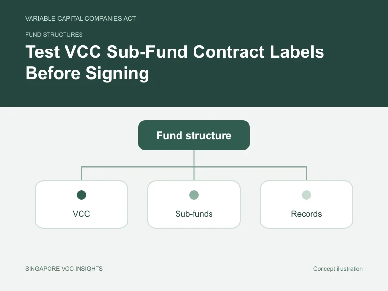 Fund structures illustration for Test VCC Sub-Fund Contract Labels Before Signing
