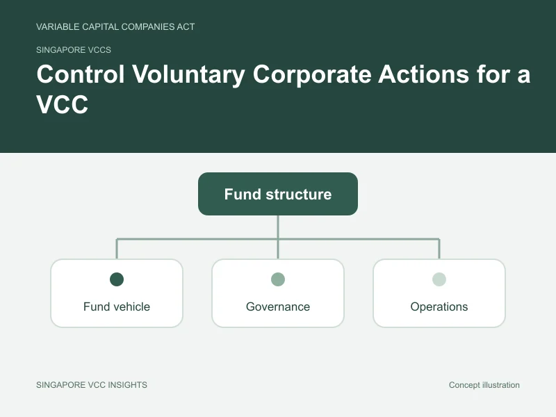 Singapore VCCs illustration for Control Voluntary Corporate Actions for a VCC