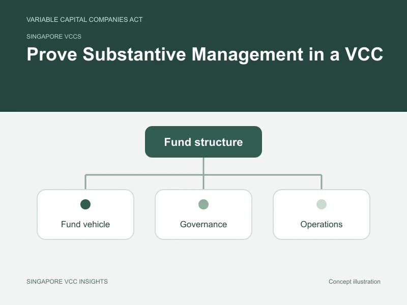 Singapore VCCs illustration for Prove Substantive Management in a VCC