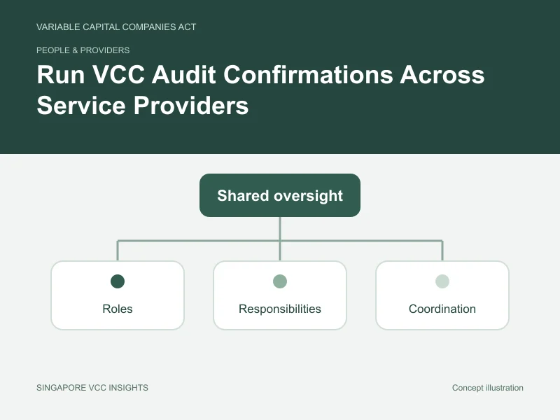 People & providers illustration for Run VCC Audit Confirmations Across Service Providers