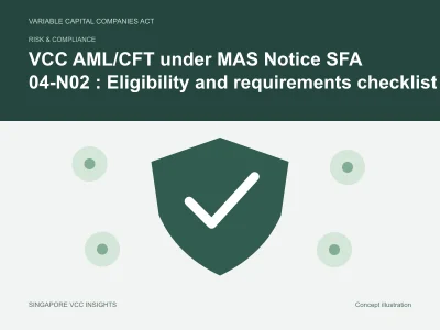 Risk & compliance illustration for VCC AML/CFT under MAS Notice SFA 04-N02