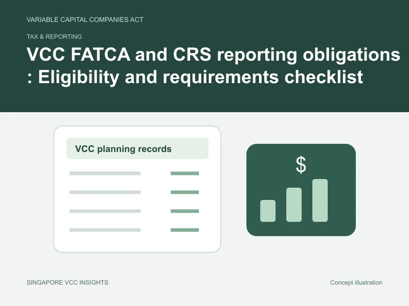 Tax & reporting illustration for VCC FATCA and CRS reporting obligations