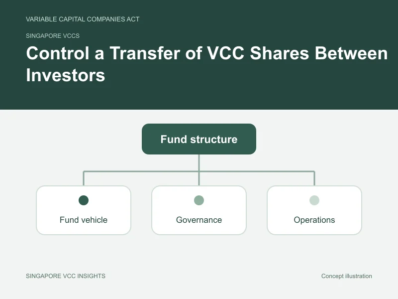 Singapore VCCs illustration for Control a Transfer of VCC Shares Between Investors