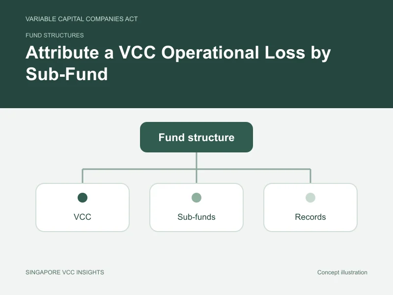Fund structures illustration for Attribute a VCC Operational Loss by Sub-Fund