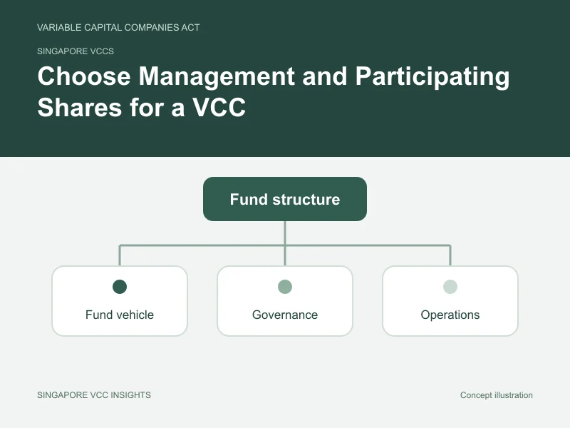 Singapore VCCs illustration for Choose Management and Participating Shares for a VCC