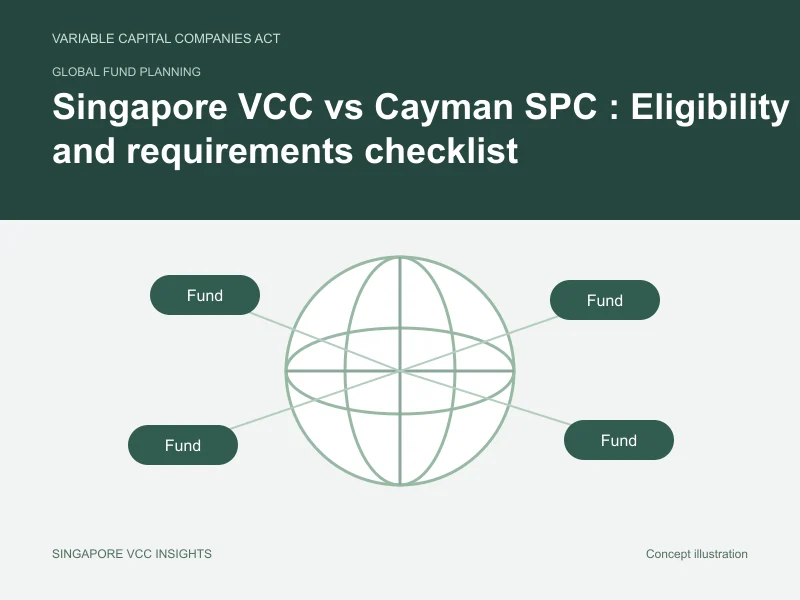 Global fund planning illustration for Singapore VCC vs Cayman SPC