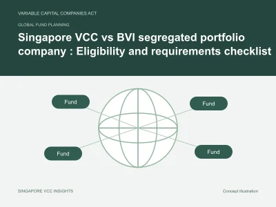 Global fund planning illustration for Singapore VCC vs BVI segregated portfolio company