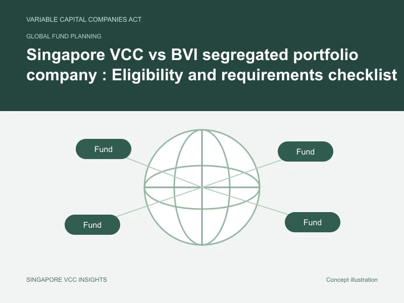 Global fund planning illustration for Singapore VCC vs BVI segregated portfolio company