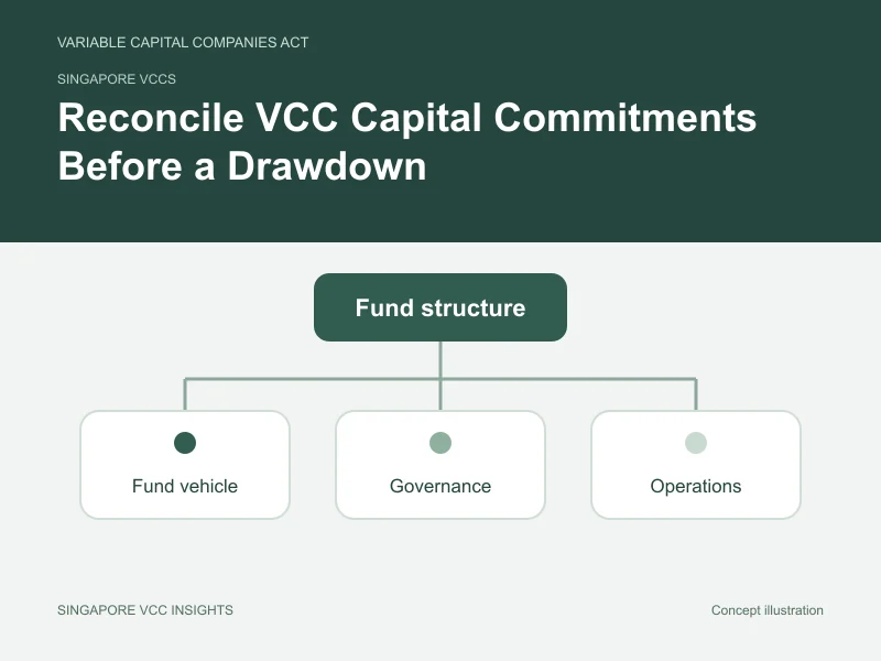 Singapore VCCs illustration for Reconcile VCC Capital Commitments Before a Drawdown