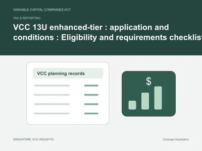 Tax & reporting illustration for VCC 13U enhanced-tier : application and conditions