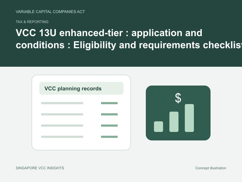 Tax & reporting illustration for VCC 13U enhanced-tier : application and conditions