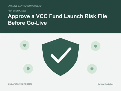 Risk & compliance illustration for Approve a VCC Fund Launch Risk File Before Go-Live