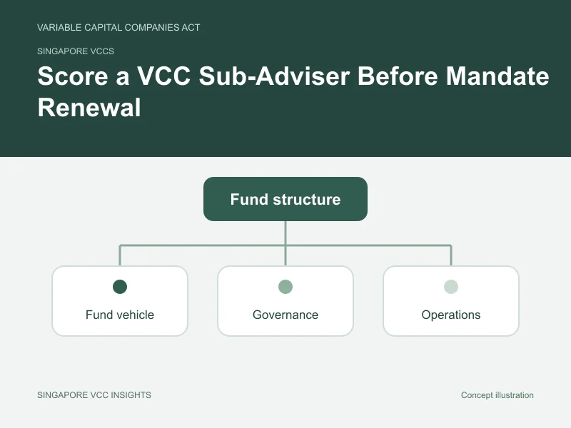 Singapore VCCs illustration for Score a VCC Sub-Adviser Before Mandate Renewal