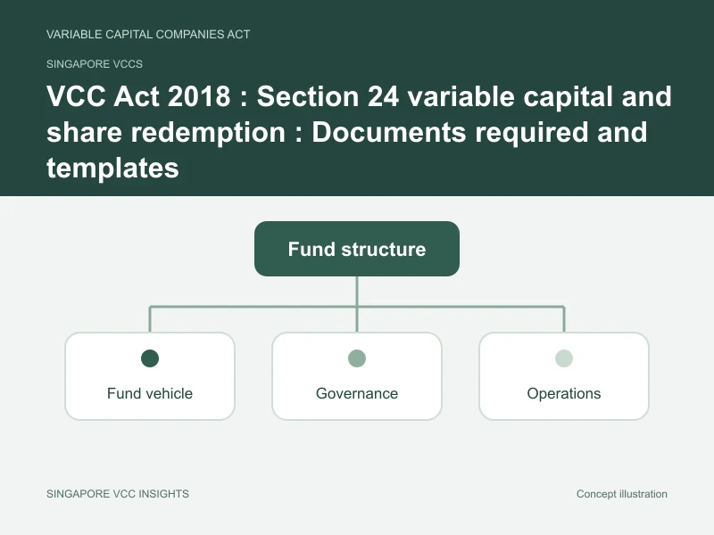 Singapore VCCs illustration for VCC Act 2018 : Section 24 variable capital and share redemption