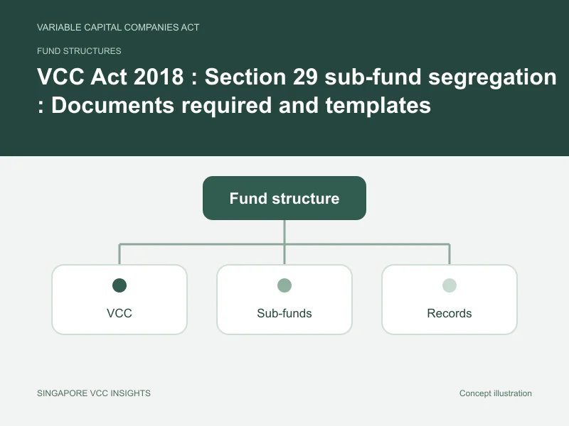 Fund structures illustration for VCC Act 2018 : Section 29 sub-fund segregation