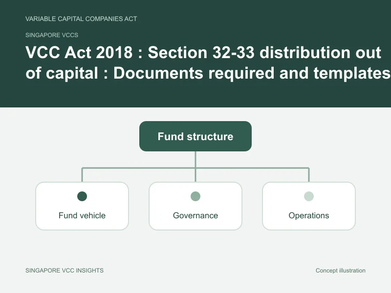 Singapore VCCs illustration for VCC Act 2018 : Section 32-33 distribution out of capital