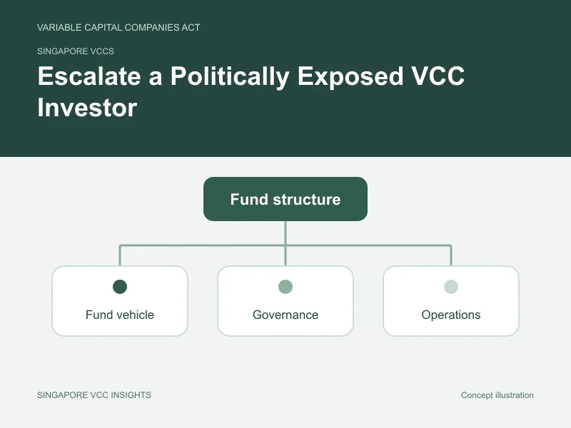 Singapore VCCs illustration for Escalate a Politically Exposed VCC Investor