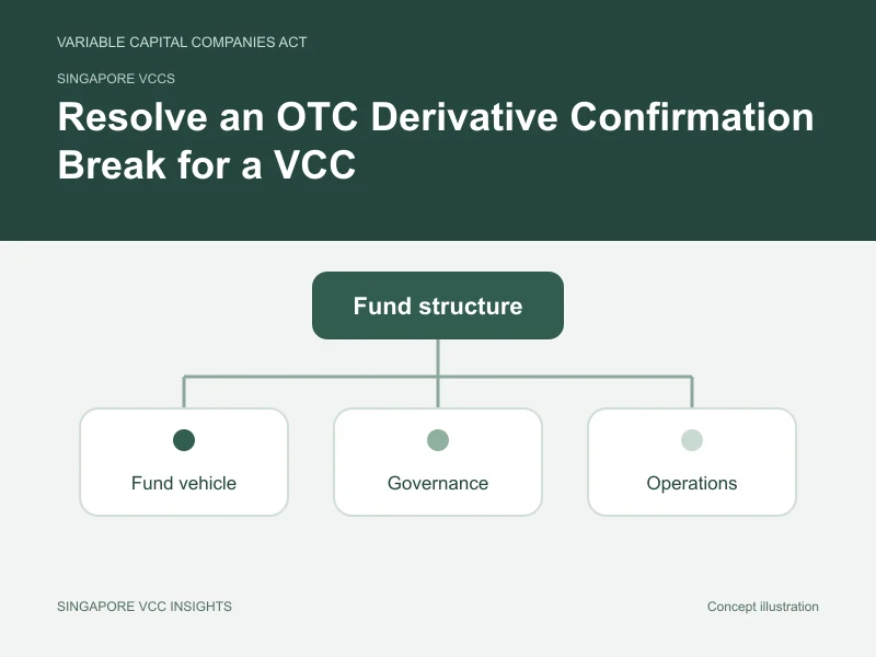Singapore VCCs illustration for Resolve an OTC Derivative Confirmation Break for a VCC