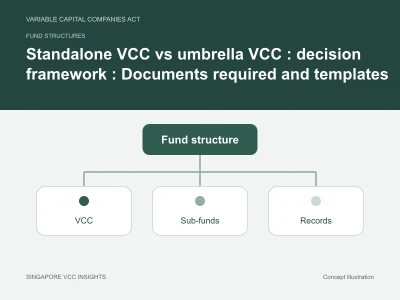 Fund structures illustration for Standalone VCC vs umbrella VCC : decision framework